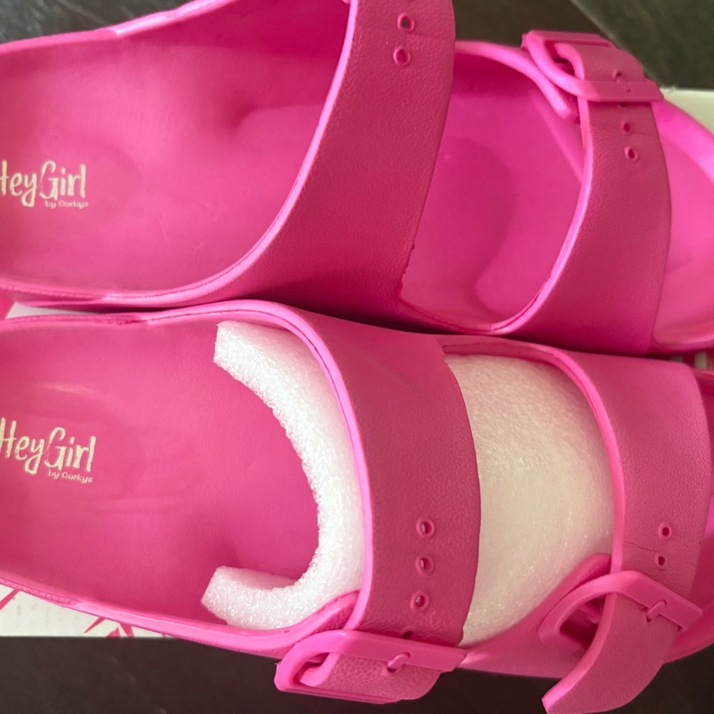 Corkys Hey Girl Waterslide Slip-on Adjustable Waterproof Slide Sandal PINK 10 - Picture 9 of 9